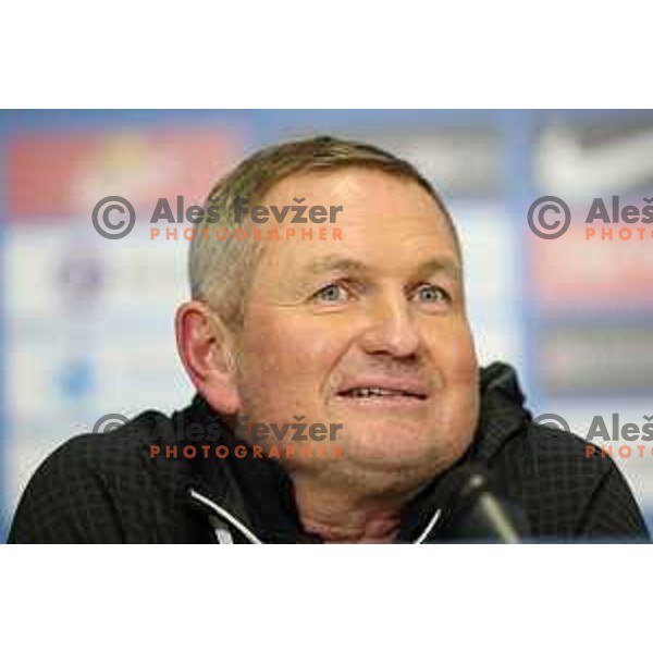 Matjaz Kek, head coach of Slovenia at press conference after EURO 2024 Qualifiers between Slovenia and Kazakhstan in Ljubljana, Slovenia on November 20, 2023
