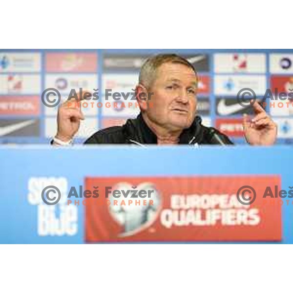 Matjaz Kek, head coach of Slovenia at press conference after EURO 2024 Qualifiers between Slovenia and Kazakhstan in Ljubljana, Slovenia on November 20, 2023