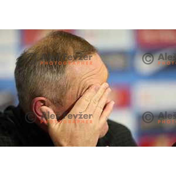 Matjaz Kek, head coach of Slovenia at press conference after EURO 2024 Qualifiers between Slovenia and Kazakhstan in Ljubljana, Slovenia on November 20, 2023