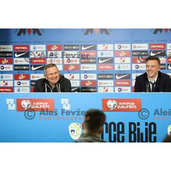Matjaz Kek, head coach of Slovenia at press conference after EURO 2024 Qualifiers between Slovenia and Kazakhstan in Ljubljana, Slovenia on November 20, 2023