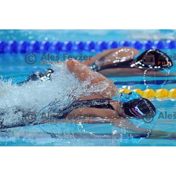 Jernej Godec (SLO) swimms in qualifiaction at 200 meter backstroke at Olympic games in Beijing, China 14.8.2008 