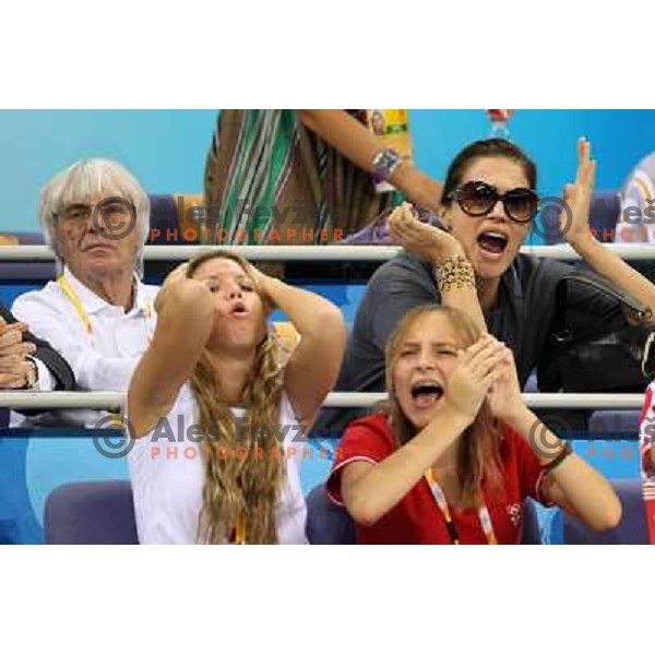 Bernie and Slavica Eccelstone at handball match Croatia- France at Olympic games in Beijing, China 14.8.2008. France won 23:19 
