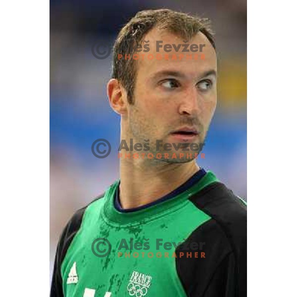 Thierry Omeyer of France at handball match Croatia- France at Olympic games in Beijing, China 14.8.2008. France won 23:19 
