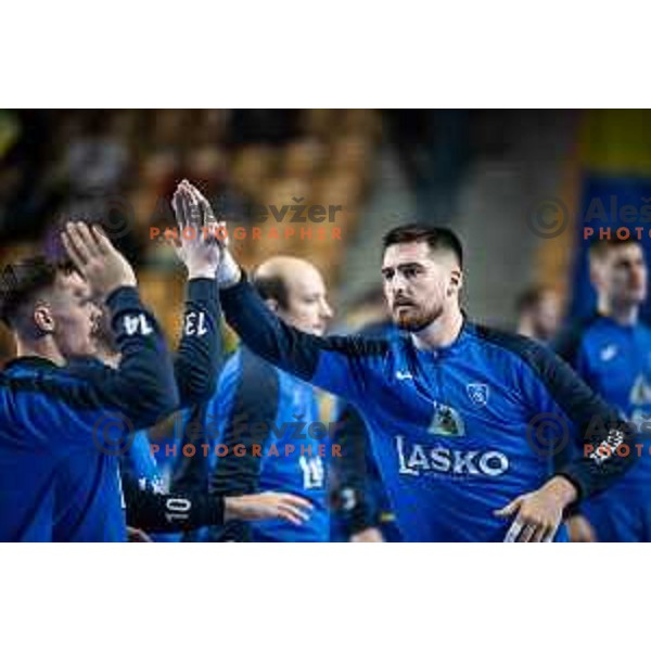 in action during EHF Champions League handball match between RK Pivovarna Lasko Celje and Wisla Plock in Dvorana Zlatorog, Celje, Slovenia on November 29, 2023. Photo: Jure Banfi