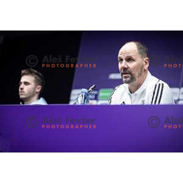 Ante Simundza, head coach of Maribor at the press conference after Prva liga Telemach football match between Maribor and Olimpija in Ljudski vrt, Maribor, Slovenia on December 3, 2023. Photo: Jure Banfi