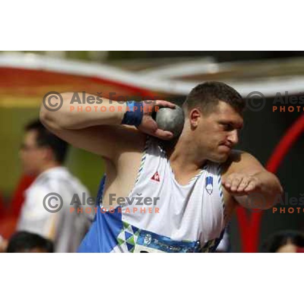 Miro Vodovnik ( SLO) at qualification of shot put at Olympic games in Beijing, China 15.8.2008 Photo by Ales Fevzer 