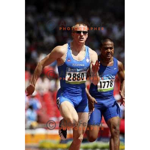 Matic Osovnikar( SLO) at qualification run at 100 meters at Olympic games in Beijing, China 15.8.2008 Photo by Ales Fevzer 