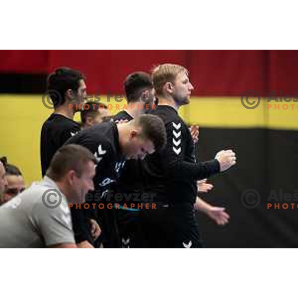 Gorenje bench during EHF European league match between Gorenje Velenje and Savehof in Velenje, Slovenia on December 5, 2023