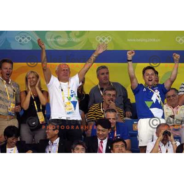 Lucija Polavder (SLO) winning bronze olympic medal in judo category +78 kg at Olympic games in Beijing, China 15.8.2008 