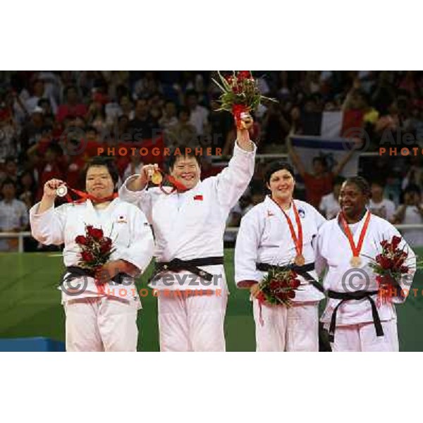Lucija Polavder (SLO) winning bronze olympic medal in judo category +78 kg at Olympic games in Beijing, China 15.8.2008 