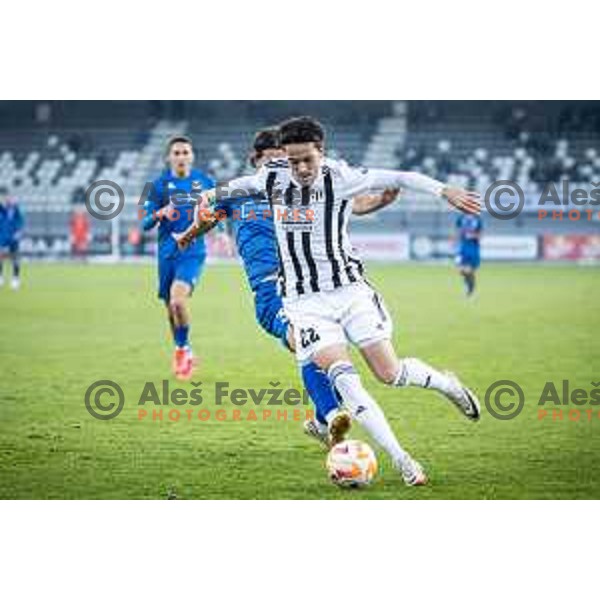 Nikola Jovicevic in action during Prva liga Telemach football match between Mura and Rogaska in Fazanerija, Murska Sobota, Slovenia on December 7, 2023. Photo: Jure Banfi