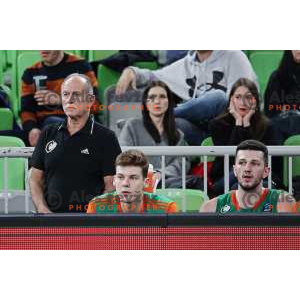 Frenk Mirnik during BKT EuroCup 2023-2024 regular season basketball match between Cedevita Olimpija (SLO) and Hapoel Shlomo (ISR) in Ljubljana, Slovenia on December 6, 2023