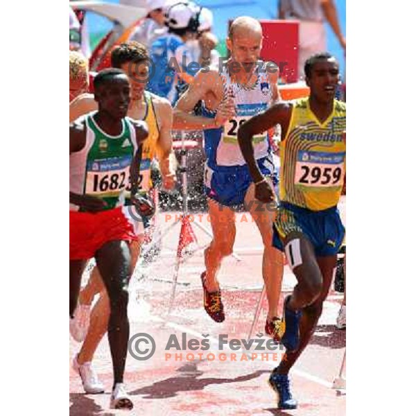 Bostjan Buc (SLO) in qualification run of 3000 meters steeplechase at Olympic games in Beijing, China 16.8.2008 