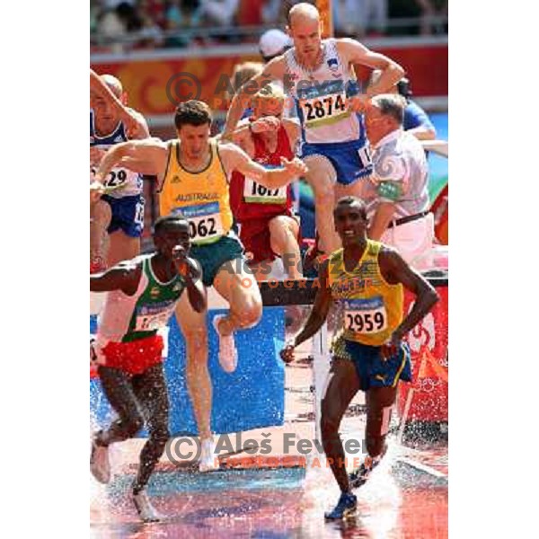 Bostjan Buc (SLO) in qualification run of 3000 meters steeplechase at Olympic games in Beijing, China 16.8.2008 