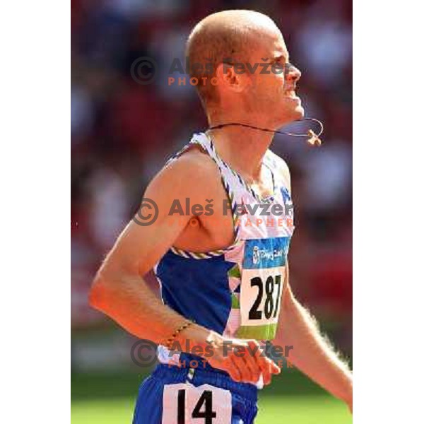 Bostjnan Buc (SLO) in qualification run of 3000 meters steeplechase at Olympic games in Beijing, China 16.8.2008 