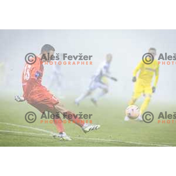 Florijan Raduha in action during Prva liga Telemach football match between Mura and Domzale in Fazanerija, Murska Sobota, Slovenia on December 10, 2023. Photo: Jure Banfi