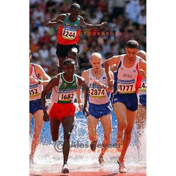 Bostjan Buc (SLO) in qualification run of 3000 meters steeplechase at Olympic games in Beijing, China 16.8.2008 