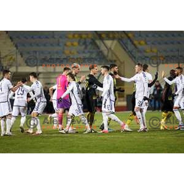 during Prva liga Telemach 2023/2024 football match between Radomlje and Maribor in Domzale, Slovenia on December 11, 2023