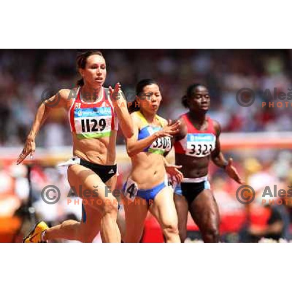 qualification of 100 meters at Olympic games in Beijing, China 16.8.2008Kim Gevaert (BEL) in qualification of 100 meters at Olympic games in Beijing, China 16.8.2008 