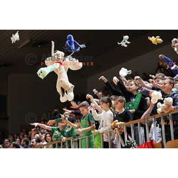 in action during ABA League 2023-2024 regular season basketball match between Cedevita Olimpija and Krka in Ljubljana, Slovenia on December 16, 2023. Foto: Filip Barbalic