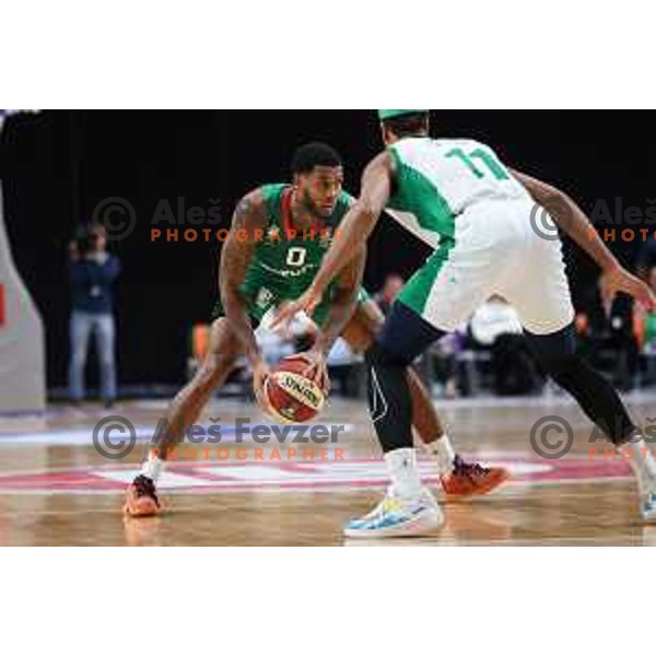 DJ Stewart in action during ABA League 2023-2024 regular season basketball match between Cedevita Olimpija and Krka in Ljubljana, Slovenia on December 16, 2023. Foto: Filip Barbalic