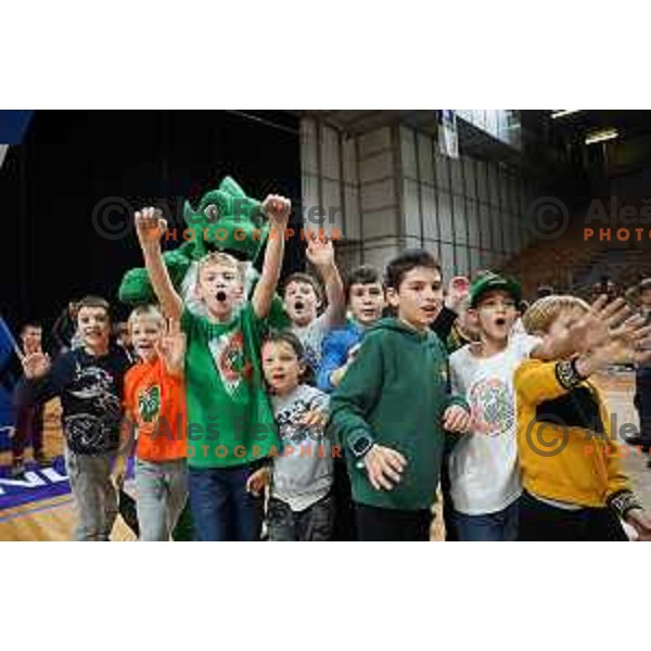 in action during ABA League 2023-2024 regular season basketball match between Cedevita Olimpija and Krka in Ljubljana, Slovenia on December 16, 2023. Foto: Filip Barbalic