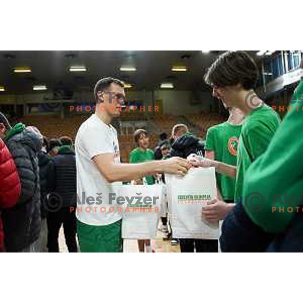 Nikola Radicevic in action during ABA League 2023-2024 regular season basketball match between Cedevita Olimpija and Krka in Ljubljana, Slovenia on December 16, 2023. Foto: Filip Barbalic