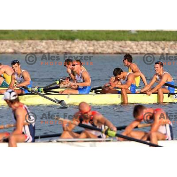 Slovenia"s rowing four (Miha Pirih, Rok Kolander, Rok Rozman, Tomaz Pirih) finished fourth in the final at Olympic games in Beijing, China 16.8.2008 