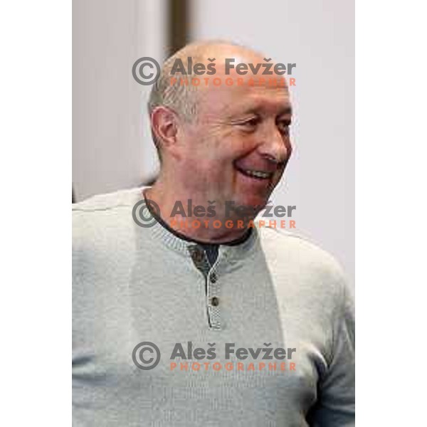 Janez Debelak during Slovenia Nordic Ski team press conference in Ljubljana, Slovenia on December 20, 2023 