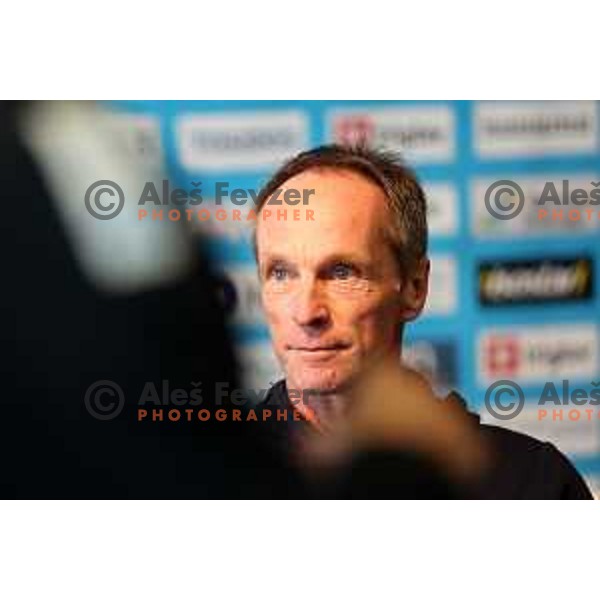 Matjaz Zupan during Slovenia Nordic Ski team press conference in Ljubljana, Slovenia on December 20, 2023 