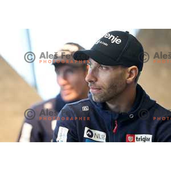 During Slovenia Nordic Ski team press conference in Ljubljana, Slovenia on December 20, 2023