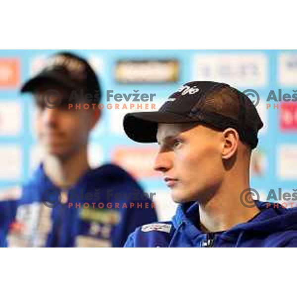 During Slovenia Nordic Ski team press conference in Ljubljana, Slovenia on December 20, 2023