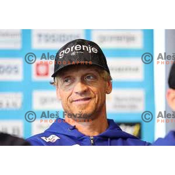 Gorazd Pogorelcnik during Slovenia Nordic Ski team press conference in Ljubljana, Slovenia on December 20, 2023 