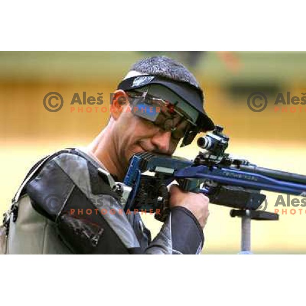 Rajmond Debevec (SLO) won bronze Olympic medal in shooting 50 meters rifle 3 positions at Olympic games in Beijing, China 17.8.2008 