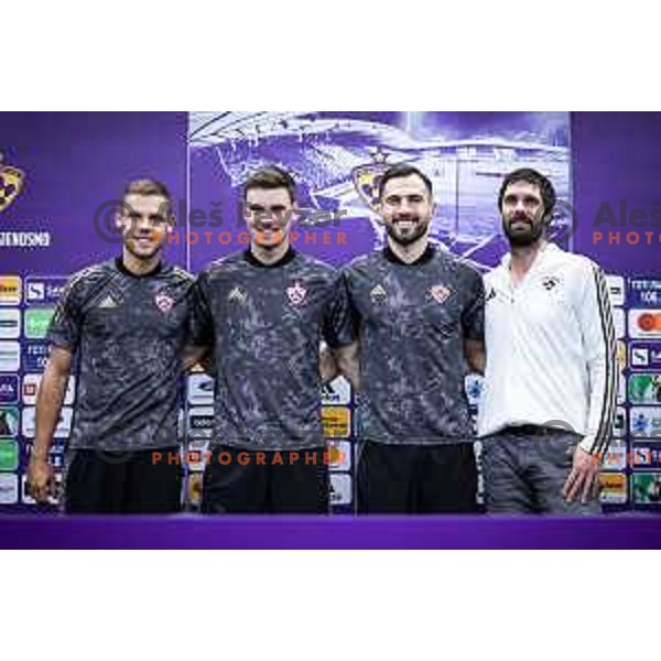 Pijus Sirvys, Lan Vidmar, Maks Barisic, Marko Suler at the press conference in Ljudski vrt, Maribor, Slovenia on January 4, 2023.Photo: Jure Banfi