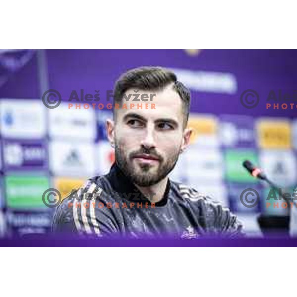 Maks Barisic at the press conference in Ljudski vrt, Maribor, Slovenia on January 4, 2023.Photo: Jure Banfi