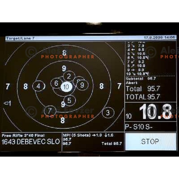 Rajmond Debevec (SLO) won bronze Olympic medal in shooting 50 meters rifle 3 positions at Olympic games in Beijing, China 17.8.2008 