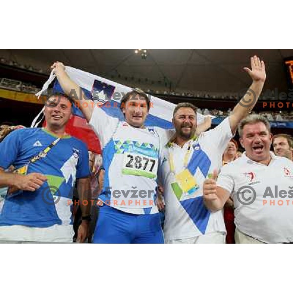 Vladimir Kevo, coach of Primoz Kozmus (SLO) who won Olympic gold medal in hammer throw at Olympic games in Beijing, China 17.7.2008 celebrate victory 