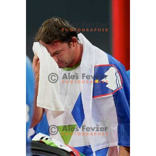 Primoz Kozmus (SLO) won Olympic gold medal in hammer throw at Olympic games in Beijing, China 17.7.2008 