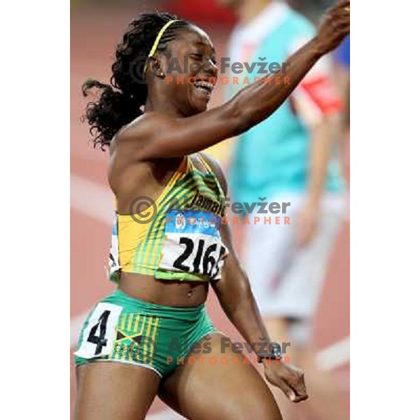Shelly-Ann Fraser (JAM) won Olympic gold medal in 100 meters at Olympic Games in Beijing, China 17.08.2008 