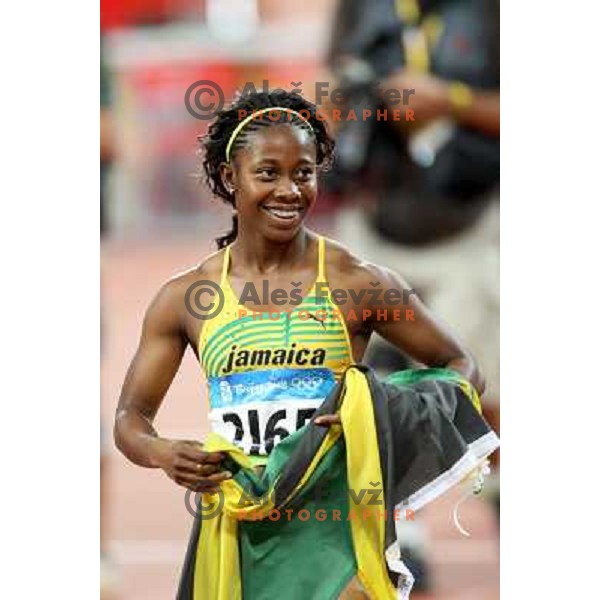 Shelly-Ann Fraser (JAM) won Olympic gold medal in 100 meters at Olympic Games in Beijing, China 17.08.2008 