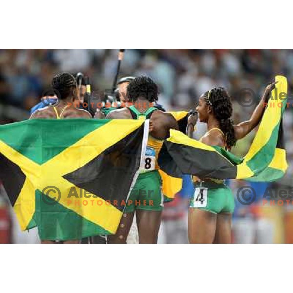 Shelly-Ann Fraser (JAM) won Olympic gold medal in 100 meters at Olympic Games in Beijing, China 17.08.2008 