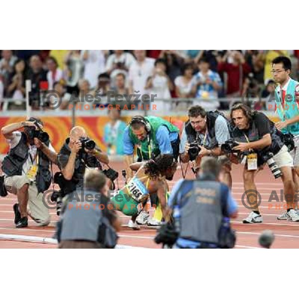 Shelly-Ann Fraser (JAM) won Olympic gold medal in 100 meters at Olympic Games in Beijing, China 17.08.2008 