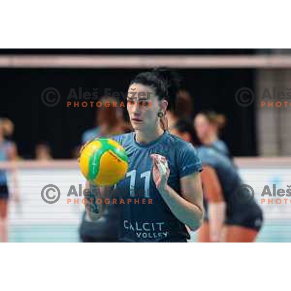 in action during CEV Women’s Champions League Volley match between CALCIT VOLLEY (SLO) and Fenerbache Istanbul (TUR) in Tivoli Hall, Ljubljana, Slovenia on January 11, 2024