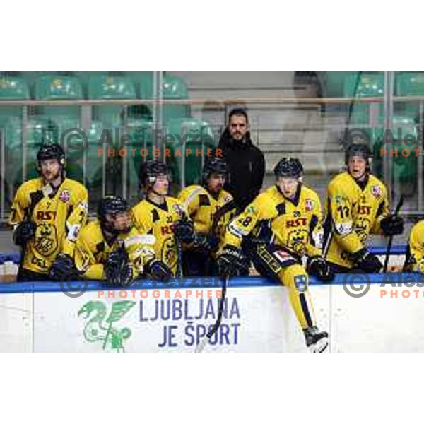 In action during Slovenian Championships ice-hockey match between SZ Olimpija and Celje RST Pellet in Ljubljana, Slovenia on January 16, 2024
