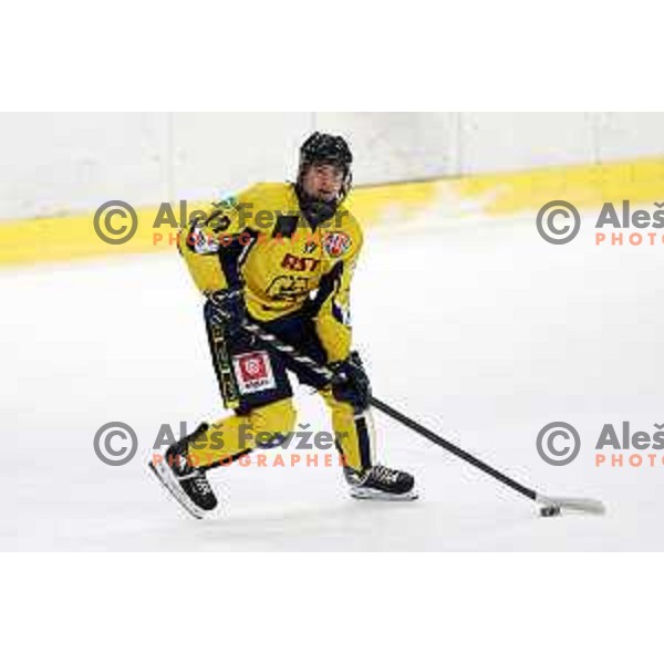 In action during Slovenian Championships ice-hockey match between SZ Olimpija and Celje RST Pellet in Ljubljana, Slovenia on January 16, 2024