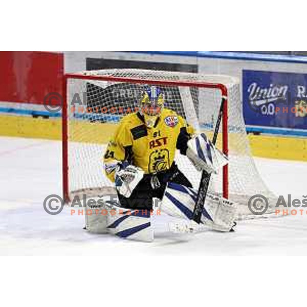 In action during Slovenian Championships ice-hockey match between SZ Olimpija and Celje RST Pellet in Ljubljana, Slovenia on January 16, 2024