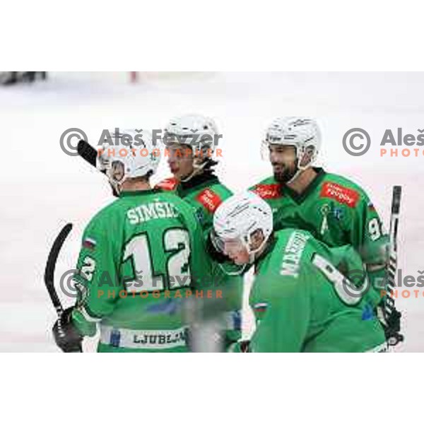 In action during Slovenian Championships ice-hockey match between SZ Olimpija and Celje RST Pellet in Ljubljana, Slovenia on January 16, 2024