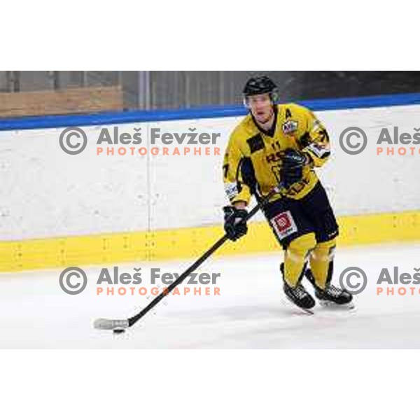 In action during Slovenian Championships ice-hockey match between SZ Olimpija and Celje RST Pellet in Ljubljana, Slovenia on January 16, 2024