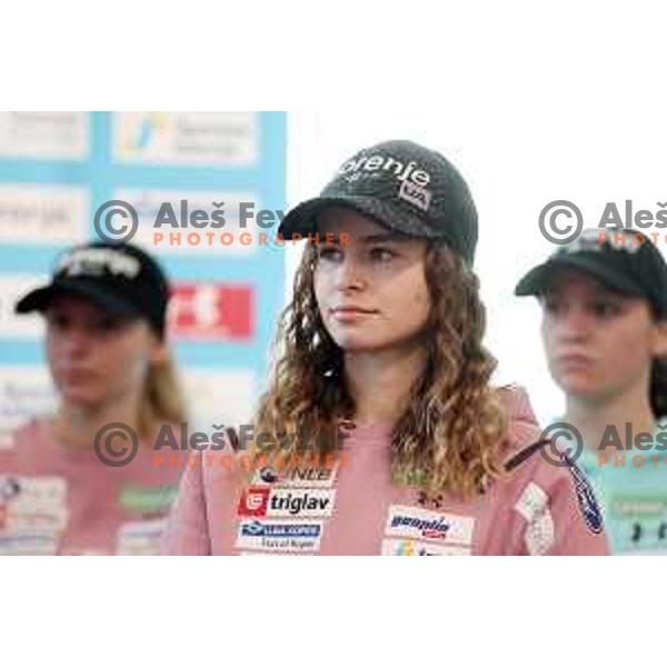 Nika Kriznar during Ljubno FIS World Cup Women\'s Ski jumping press conference, Ljubljana on January 24, 2024
